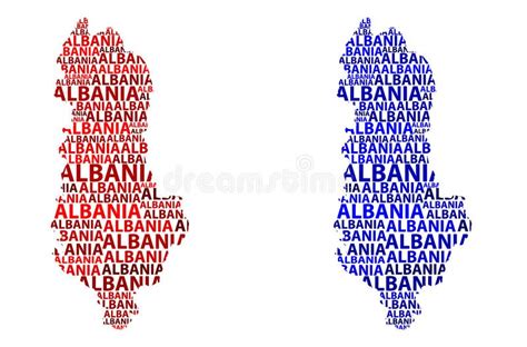 Albania Text Map Stock Illustrations 223 Albania Text Map Stock