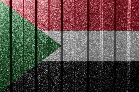 Premium Photo Textured Flag Of Sudan On Metal Wall Colorful Natural