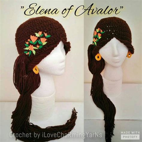 Elena Of Avalor Crochet Wig Hat Disney Princess Elena Of Etsy