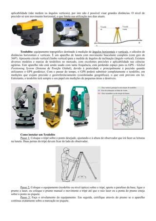 6 ENCONTRO Equipamentos Topograficos Texto Pdf