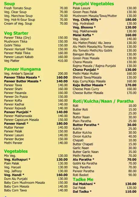 Ambar Family Restaurant Menu, Menu for Ambar Family Restaurant, Aundh, Pune - Zomato