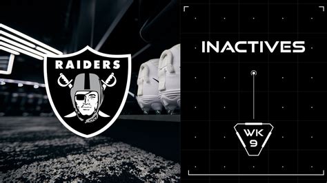 Las Vegas Raiders Week 9 Inactives Vs Jacksonville Jaguars