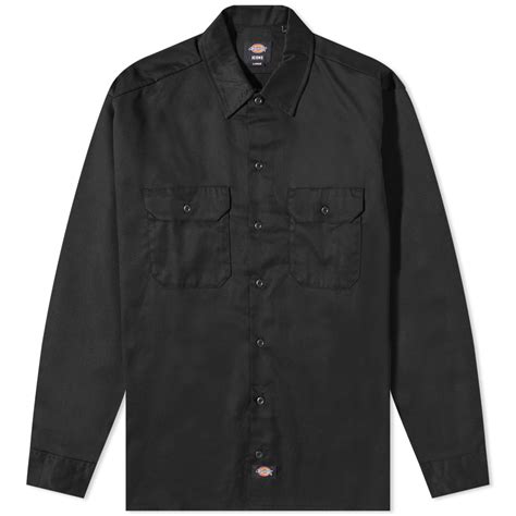 Dickies Long Sleeve Work Shirt Black End Ar