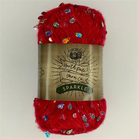 Red Sparkle Yarn Etsy