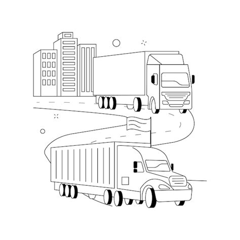 Ilustración de vector de concepto abstracto de transporte nacional