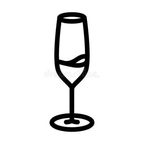 Party Wine Glass Line Icon Vector Illustration Stock Vector Illustration Of Outline Food