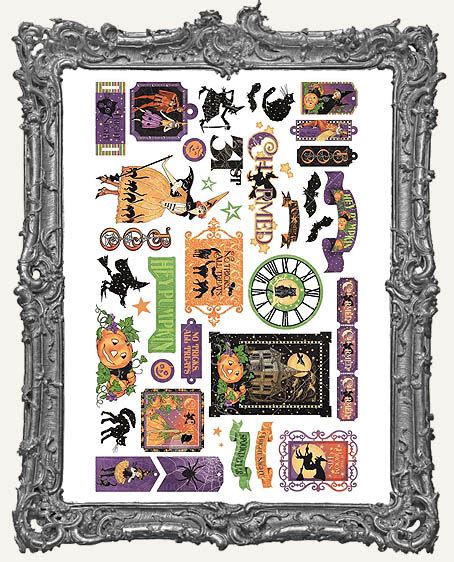 Graphic 45 Charmed Halloween Cardstock Die Cut Assortment