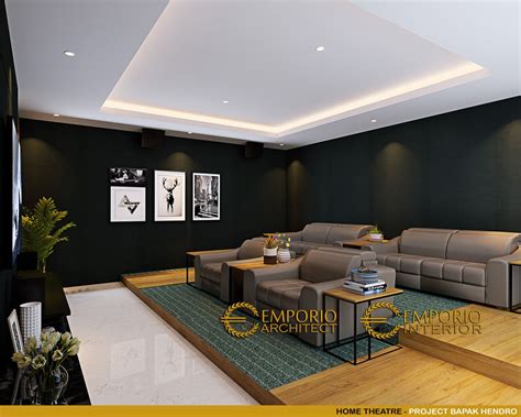 Desain Ruang Multimedia Interior Rumah Modern 2 Lantai Ibu Nana Di