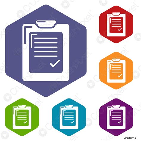 Check List Icons Vector Hexahedron Stock Vector 6018617 Crushpixel