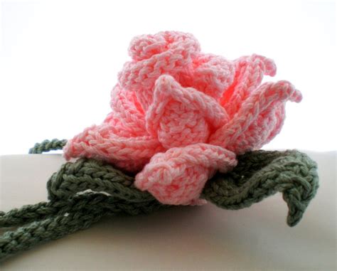 PDF Knit Flower Pattern Rose Knit Flower Etsy UK