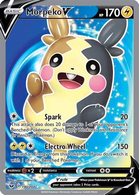 Morpeko V Full Art Swsh01 Sword And Shield Base Set Pokemon