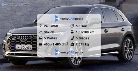 Audi Q5 55 TFSI E Quattro FY Fiches Techniques 2021 2024