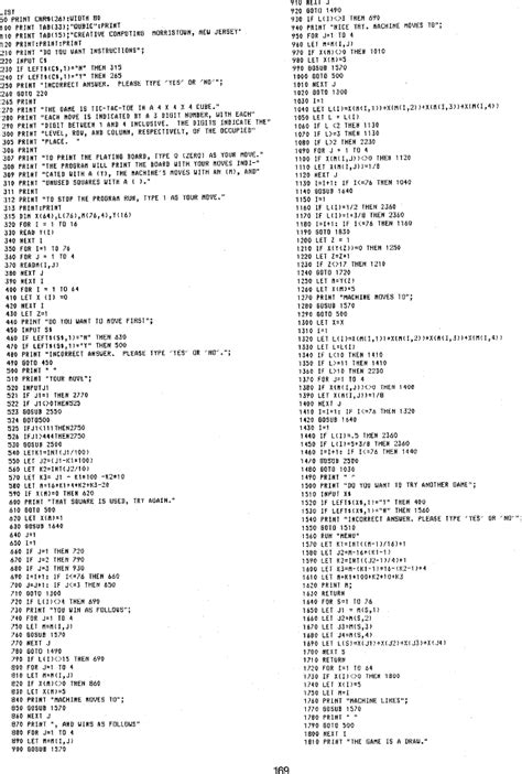 BASIC Computer Games: Page from BASIC Computer Games