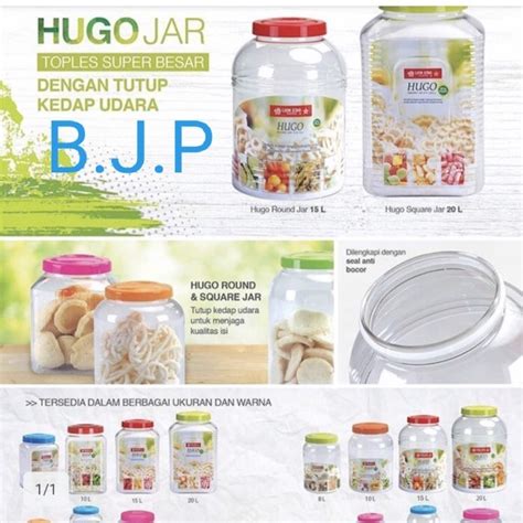 Jual Toples Bulat Liter Toples Hugo Round Jar Merek Lionstar Pp