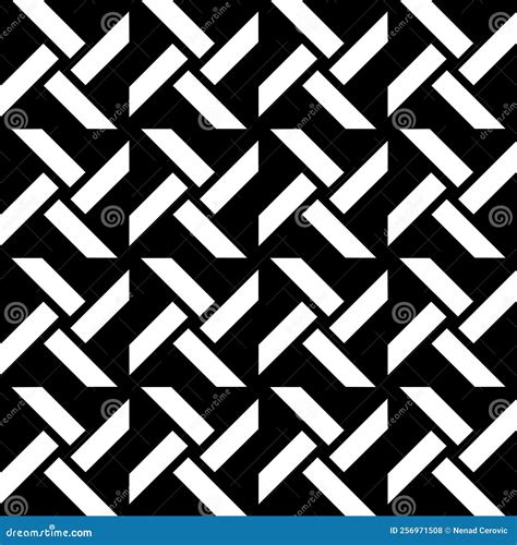 Black And White Pattern Vector Illustration Isolated On White