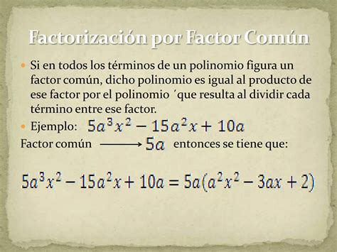 Factorización De Polinomios Ppt