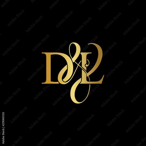 Vetor Do Stock D And L Dl Logo Initial Vector Mark Initial Letter D And L Dl Luxury Art Vector