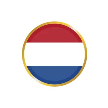 Golden Shiny Glow Circle Frame Of Netherlands Flags Vector Golden