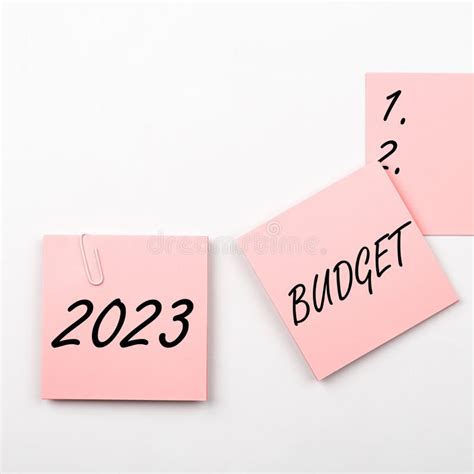 Conceptual Caption 2023 Budget Business Concept Business Financial