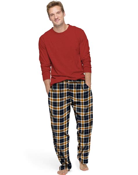 Big Mens Jersey Crew Flannel Sleep Set