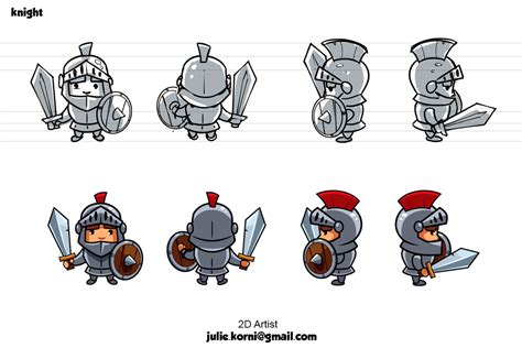 Knight Character Design For Topdown Game Game Character Design