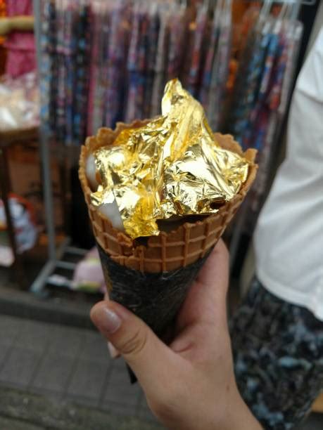 Gold Leaf Ice Cream Stock Photos Pictures And Royalty Free Images Istock