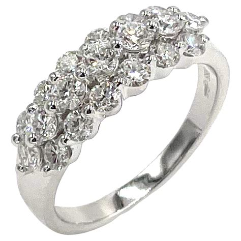 White Diamond Round Ring In 14k White Gold For Sale At 1stdibs
