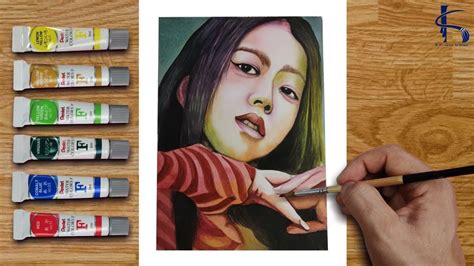 How to draw a Jisoo ( Blackpink ) /water color Painting. | Watercolor paintings, Drawings ...