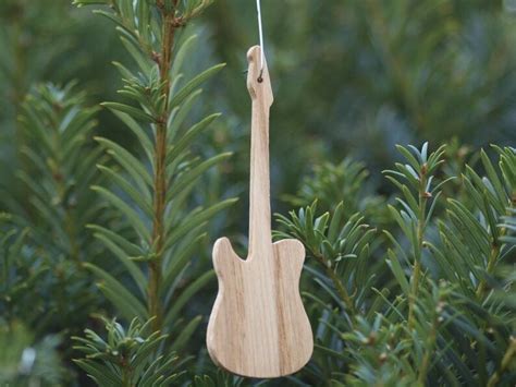 Weihnachtsbaum Christbaum Schmuck 6Stk Rock Gitarre Aus Eiche Etsy De