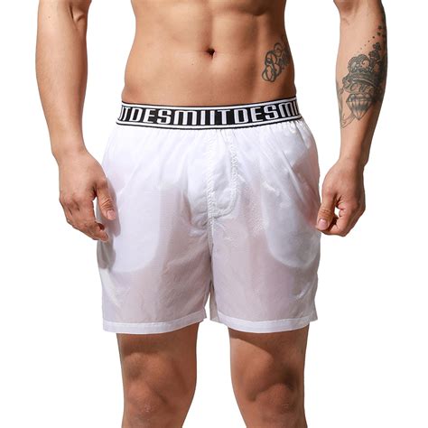 Quick Dry Men S Thin Translucent Solid Board Shorts Beachwear Gay Shorts EBay