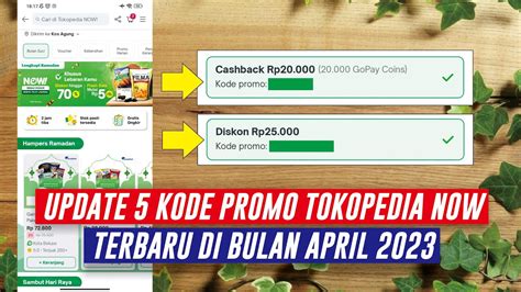 Update Kode Promo Tokopedia Now Terbaru Di Bulan April Voucher