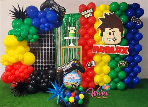 Montaje De Escenario Roblox Robot Birthday Party Video Games