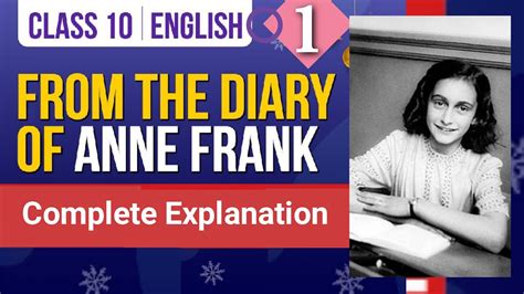 The Diary Of Anne Frank Class Part English Class Chapter