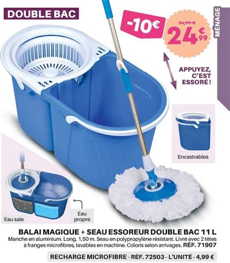 Promo Balai Magique Seau Essoreur Double Bac Chez Shopix Icatalogue Fr