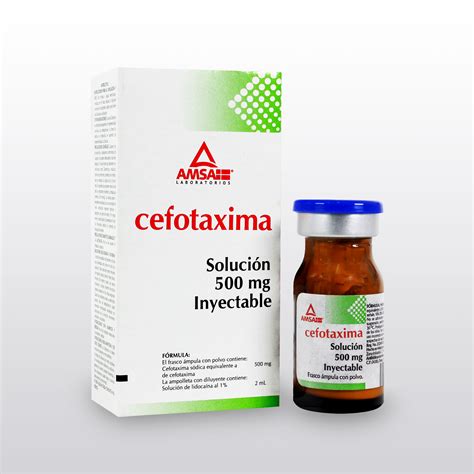 CEFOTAXIMA 500 MG SOL INYECTABLE AMSA Farmacia