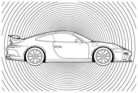 Porsche 911 Gt3 Coloring Page Free Printable Coloring Pages