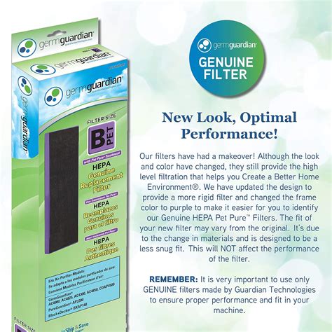 Germ Guardian Purificador De Aire Con Filtro HEPA 13 Elimina El 99