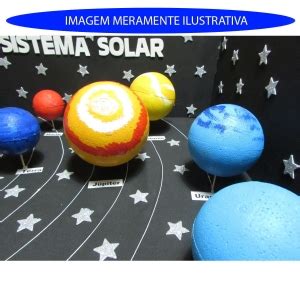 Maquete Sobre Sistema Solar Na Papelaria Bar O