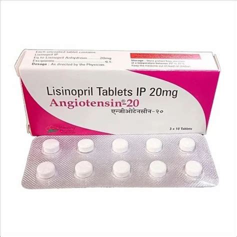 Lisinopril Tablets 20 Mg At Rs 197stripe Lisinopril Tablet In Surat