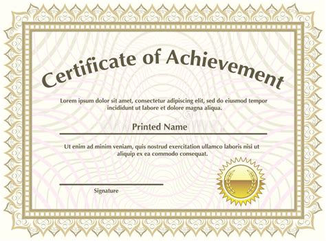 Certificate With Golden Seal Vector Stock Vector - Illustration of ...