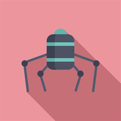 Premium Vector Nano Future Robot Icon Flat Illustration Of Nano