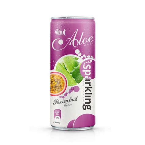 320ml Vinut Sparkling Aloe Vera Drink With Passion Fruit Flavor Pack