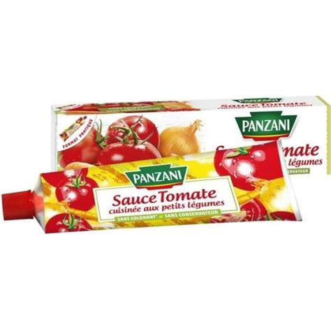 PANZANI Sauce Tomates Cuisinées Légumes Tube 180G Lot De 4