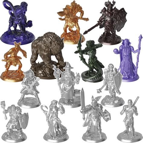 Kit Lote 14 Miniaturas Rpg Jogo Mesa Classes Raças Dungeons and Dragons