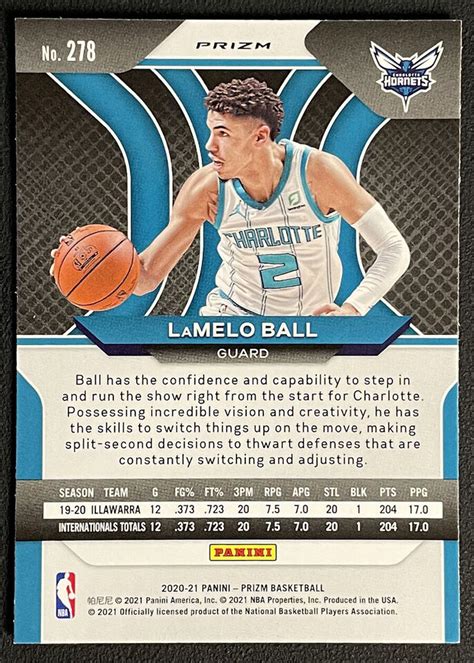 Panini Prizm Lamelo Ball Rc Rookie Silver Prizm Ebay