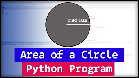 How To Find The Area Of Circle Using Python Python Programming Youtube