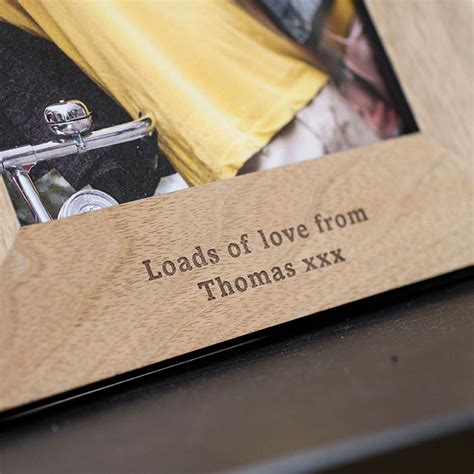 Buy Personalised Engraved Wooden Photo Frame Portrait Any Message For