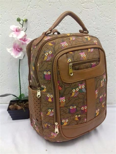 Mochila De Couro Coruja Feminina Escolar Notebook Estampadas R 5490 Em Mercado Livre