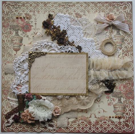 Premade Scrapbook Page 12 X 12 Vintage Victorian Romantic Etsy Premade Scrapbook Scrapbook