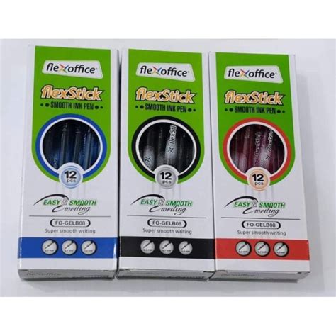 Flexoffice Flexstick 0 7mm Smooth Ink Pen Fo GeLB08 12 Pcs Per Box